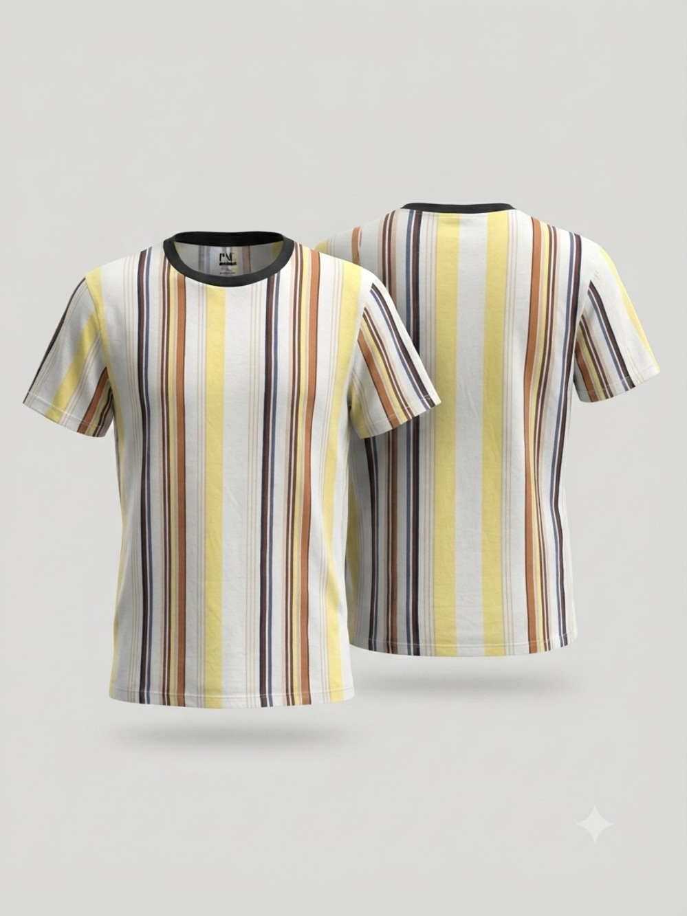 PacSun "Pac Cares" Striped Ringer Tee - Men's Size Large - Y2K Look